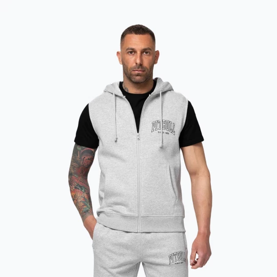Obrázek produktu Pánská mikina Pitbull Badger Hooded Vest Zip grey / melange