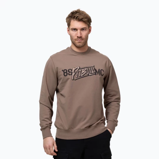 Obrázek produktu Pánská mikina Pitbull MC Crewneck Sweatshirt brown savana