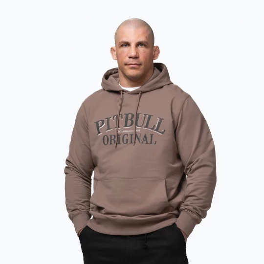 Obrázek produktu Pánská mikina Pitbull Midnight Sweatshirt Hooded brown savana