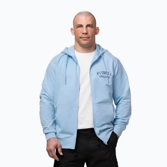 Obrázek produktu Pánská mikina Pitbull Midnight Sweatshirt Zip Hooded sky blue