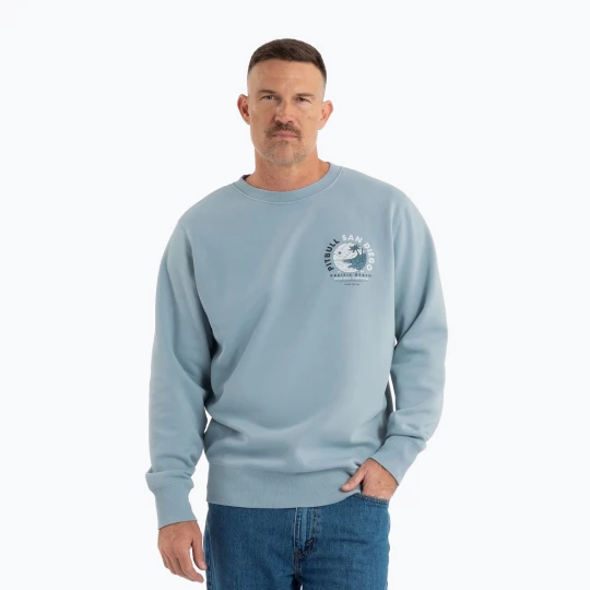 Obrázek produktu Pánská mikina Pitbull Planet Surf Crewneck Sweatshirt light blue