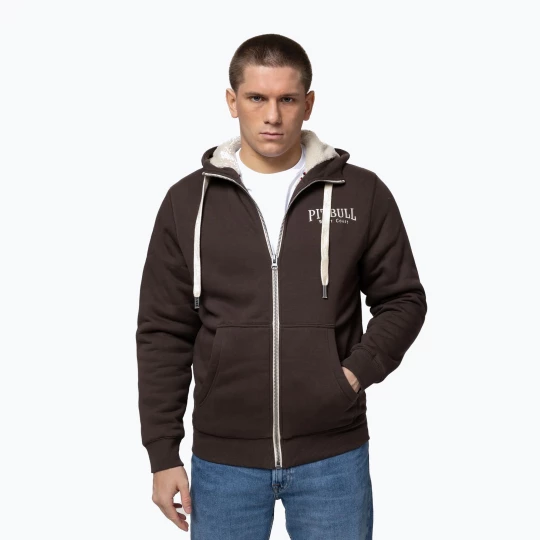 Obrázek produktu Pánská mikina Pitbull Ruffin Detroit Hooded Zip dark chocolate Hnědá