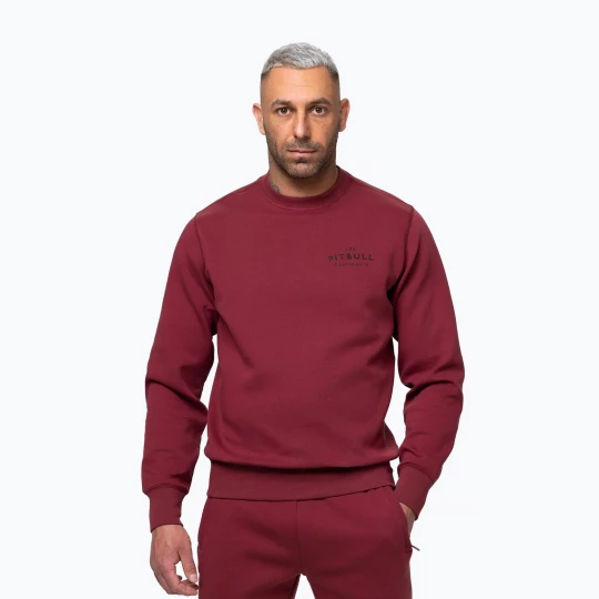 Obrázek produktu Pánská mikina Pitbull Sampson Crewneck Sweatshirt burgundy vínová