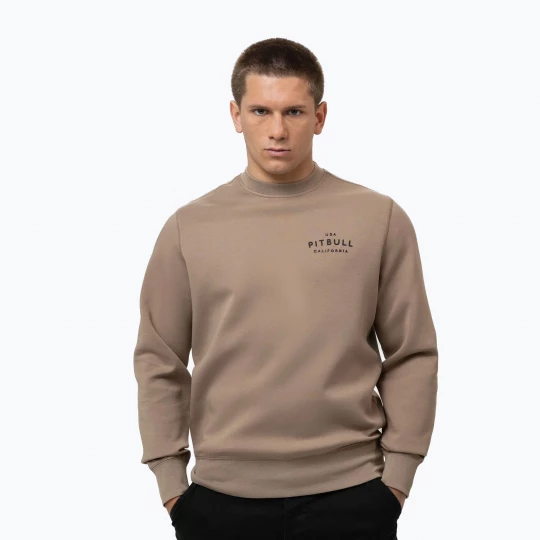 Obrázek produktu Pánská mikina Pitbull Sampson Crewneck Sweatshirt pale sand Hnědá