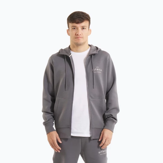 Obrázek produktu Pánská mikina Pitbull Sampson Hooded Zip Sweatshirt graphite šedá