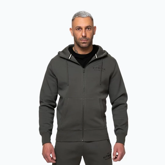 Obrázek produktu Pánská mikina Pitbull Sampson Hooded Zip Sweatshirt grey / green
