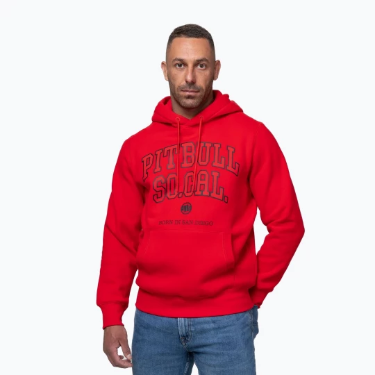 Obrázek produktu Pánská mikina Pitbull So Cal Hooded fluorescent / red