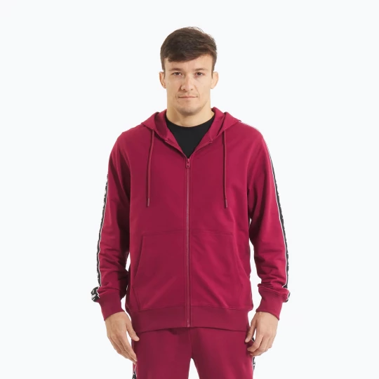 Obrázek produktu Pánská mikina Pitbull Tape Nugget Hooded Zip Sweatshirt burgundy vínová