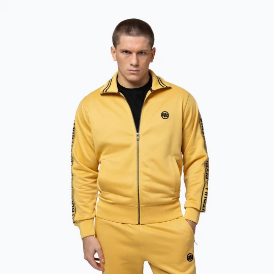 Obrázek produktu Pánská mikina Pitbull Trackjacket Tape Logo Terry Group pale yellow