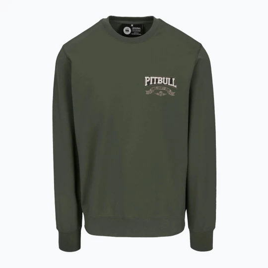 Obrázek produktu Pánská mikina Pitbull Troublemaker Crewneck Sweatshirt old green