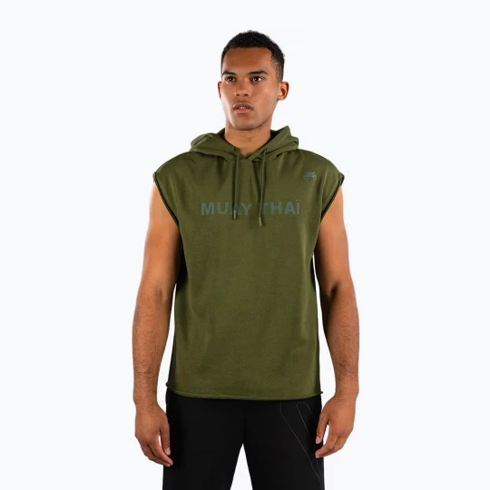 Obrázek produktu Pánská mikina Venum Muay Thai VT Sleeveless Hoodie military green