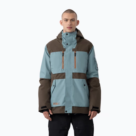 Obrázek produktu Pánská snowboardová bunda 4F M314 tmavě hnědá Modrá