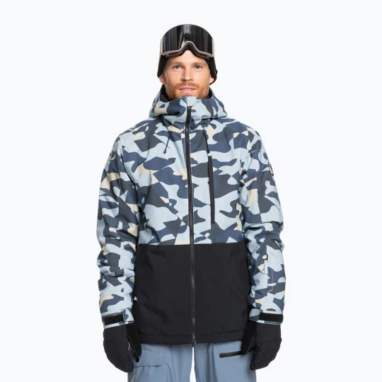 Obrázek produktu Pánská snowboardová bunda Quiksilver Mission Printed Block puzzle camo ice flow Modrá