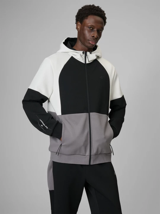 Obrázek produktu Pánská tepláková mikina regular s kapucí - multicolor 4F