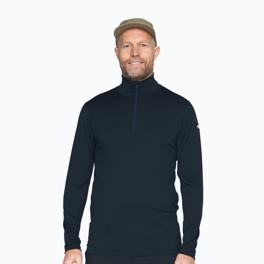 Obrázek produktu Pánská termo mikina Devold Breeze Plus Merino 200 Zip Neck ink Černá