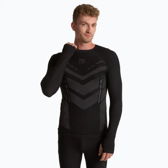 Obrázek produktu Pánská termo mikina OneTeam ACHILL BAMBOO THERMO LIGHT PLUS bezešvá black