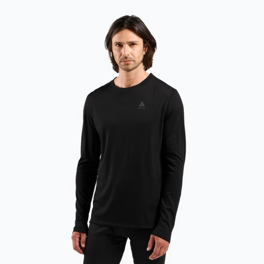 Obrázek produktu Pánská termoakční mikina ODLO Merino 160 Bl Top Crew Neck black