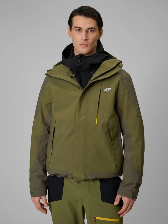 Obrázek produktu Pánská trekingová bunda membrána 8000 - khaki 4F