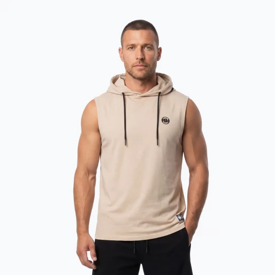 Obrázek produktu Pánská tréninková mikina Pitbull Mercado Hilltop Sleeveless Hooded pale sand Béžová