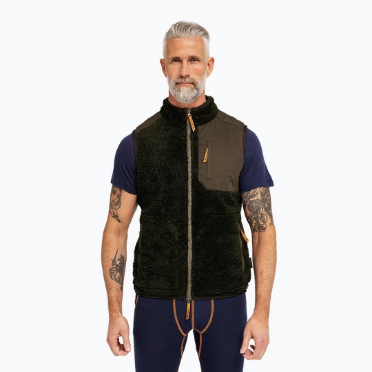 Obrázek produktu Pánská vesta Dovre Teddy Fleece green