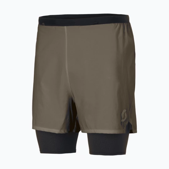 Obrázek produktu Pánské běžecké kraťasy SCOTT Hybrid Endurance Tech wood grey / black Hnědá