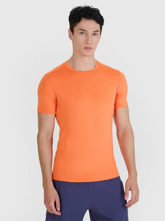 Obrázek produktu Pánské běžecké rychleschnoucí tričko slim - oranžové 4F
