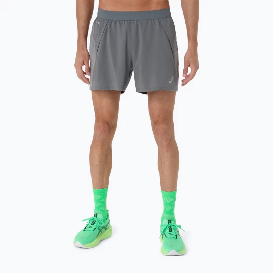 Obrázek produktu Pánské běžecké šortky ASICS Road 5IN clay grey / steel grey / illuminate green