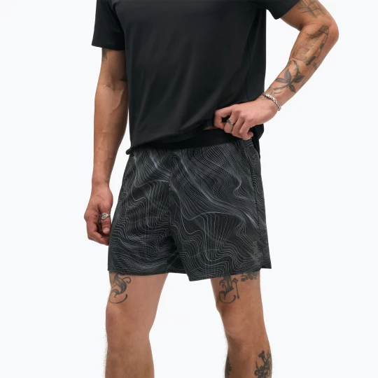 Obrázek produktu Pánské běžecké šortky HOKA Glide Short 5" Brief CLF PRT black / white