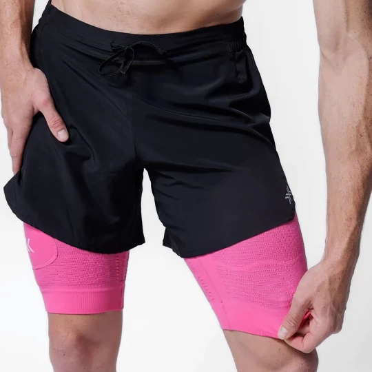 Obrázek produktu Pánské běžecké šortky X-Bionic Efektor 2v1 x black / neo pink