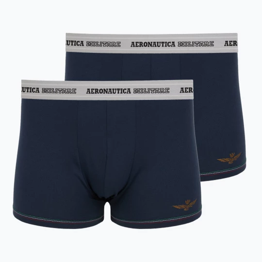 Obrázek produktu Pánské boxerky Aeronautica Militare AM1UBX004 2 pack navy Námořnická modř