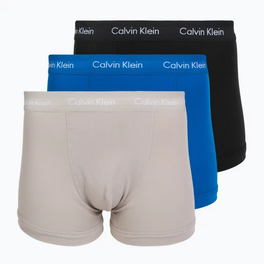 Obrázek produktu Pánské boxerky Calvin Klein 0000U2662G Trunk 3 pairs classic blue / porpoise / black