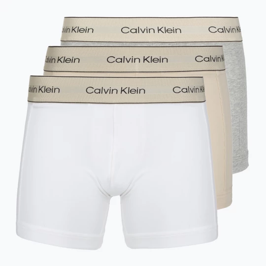 Obrázek produktu Pánské boxerky Calvin Klein LV00NB4447 Brief 3 pairs oyster gray / grey heather / white
