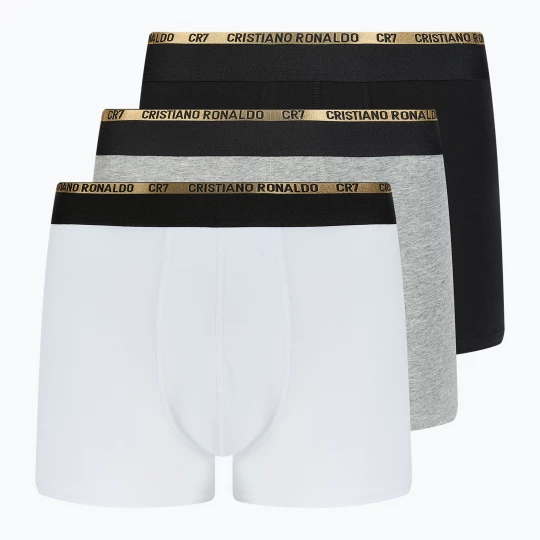 Obrázek produktu Pánské boxerky CR7 Basic Trunk 3 pary balck / white / grey