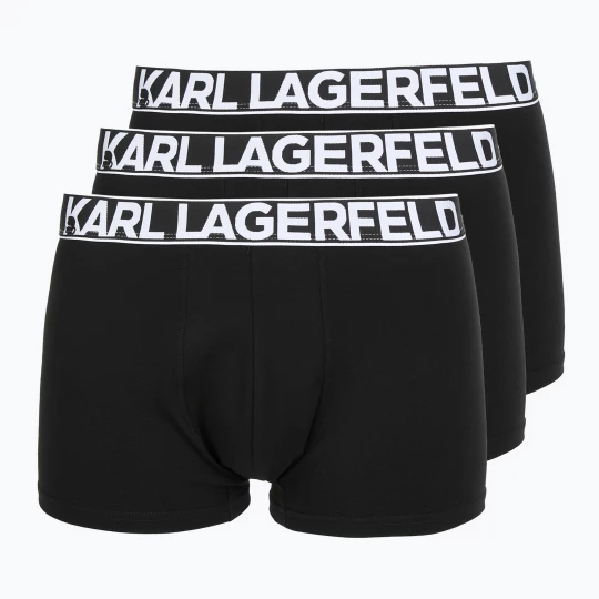 Obrázek produktu Pánské boxerky KARL LAGERFELD Bold Elastic Trunk 3 páry black