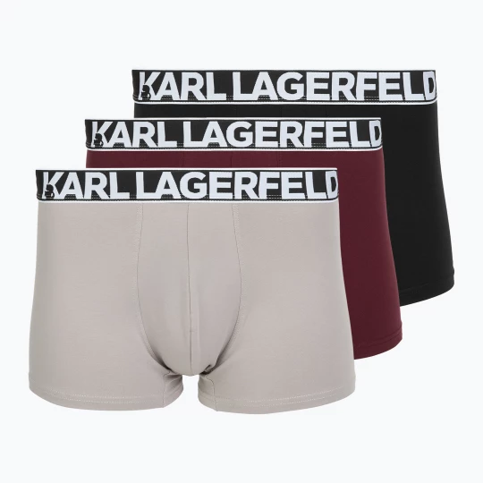 Obrázek produktu Pánské boxerky KARL LAGERFELD Bold Elastic Trunk 3 páry windsor / black / ash