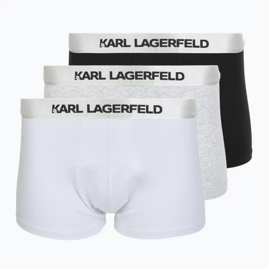 Obrázek produktu Pánské boxerky KARL LAGERFELD Elastic Trunk 3 páry black / white / grey