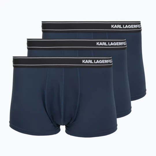 Obrázek produktu Pánské boxerky KARL LAGERFELD Stripe Logo Micro Trunk 3 páry mood indigo Námořnická modř