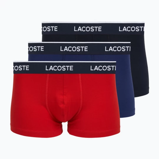 Obrázek produktu Pánské boxerky Lacoste 5H1300 3 páry navy blue / red / methylene Námořnická modř