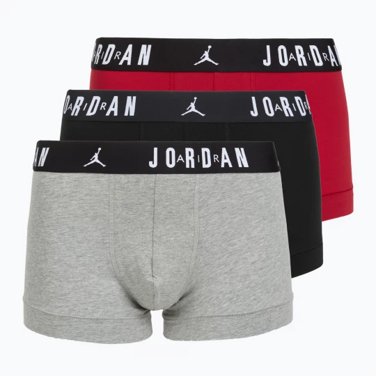 Obrázek produktu Pánské boxerky Nike Jrdan JHM Flight Cotton Trunk 3 pairs gym red / black