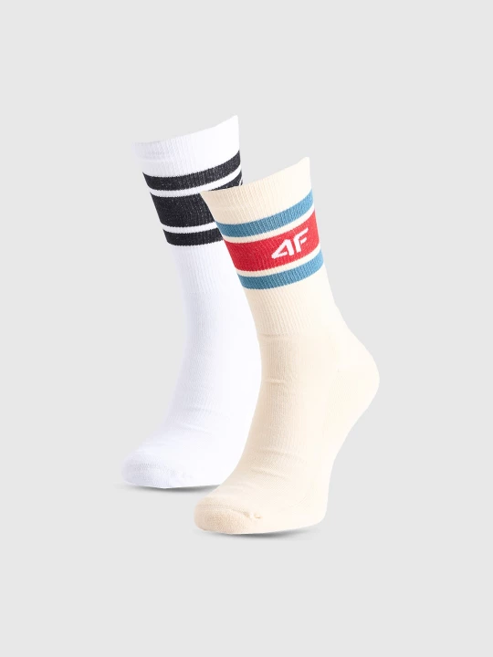 Obrázek produktu Pánské casual ponožky nad kotník (2-pack) - multicolor 4F