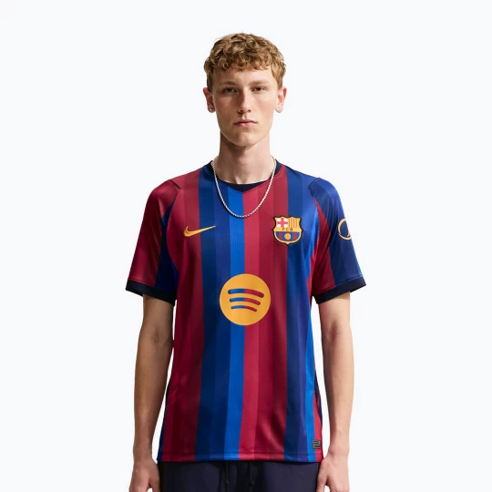 Obrázek produktu Pánské fotbalové tričko Nike FC Barcelona Dri-Fit Stadium Home deep garnet / blue void / mineral yellow