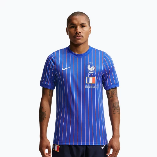 Obrázek produktu Pánské fotbalové tričko Nike FFF Academy Pro Pre-Match game royal / university red / white Modrá