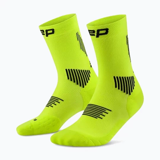 Obrázek produktu Pánské kompresní ponožky CEP Run Mid Cut 5.0 lime / black Zelená