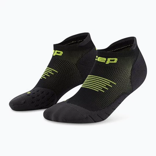 Obrázek produktu Pánské kompresní ponožky CEP Run No Show 5.0 black / lime