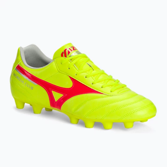 Obrázek produktu Pánské kopačky Mizuno Morelia II Club MD safety yellow / fiery coral 2 / galaxy silver