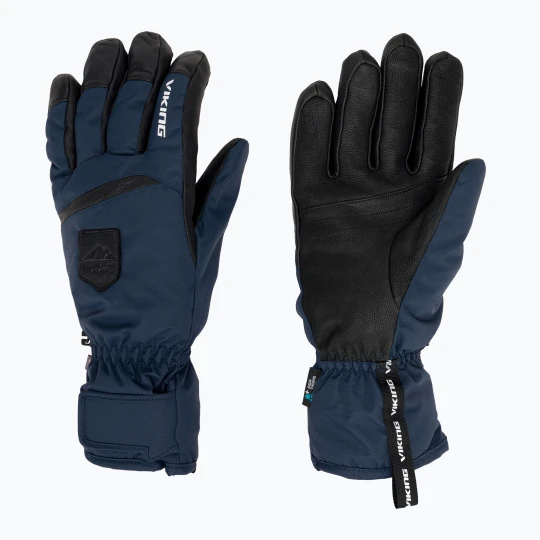 Obrázek produktu Pánské lyžařské rukavice Viking Lars Ski navy / black leather Námořnická modř