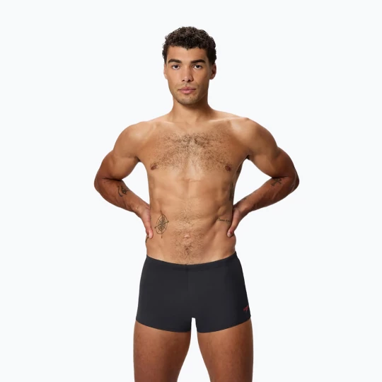 Obrázek produktu Pánské plavecké boxerky Speedo Hyperboom Aquashort anthracite / high risk red Černá