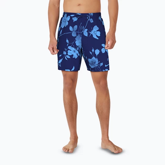 Obrázek produktu Pánské plavecké šortky Nike Fine Floral 7" Volley midnight navy Námořnická modř