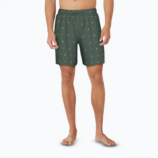 Obrázek produktu Pánské plavecké šortky Nike Luxe Letter 7" Volley fir Zelená