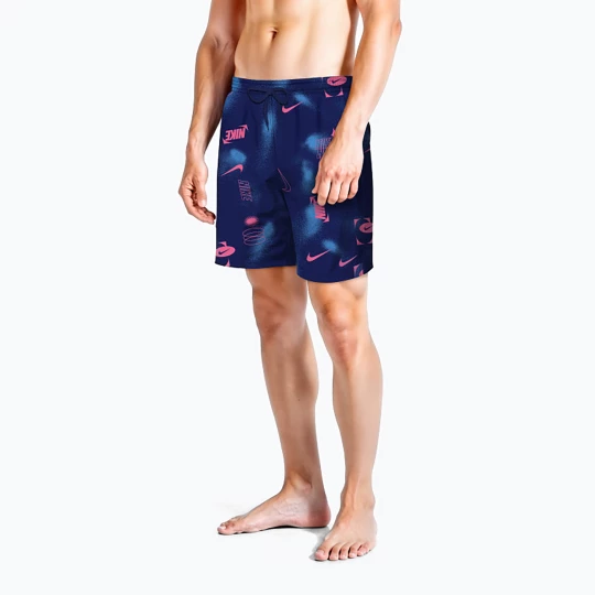 Obrázek produktu Pánské plavecké šortky Nike Multi Print 7" Volley midnight navy Námořnická modř